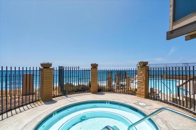 190 Del Mar Shores Ter Unit 24, Solana Beach, CA 92075 - community pool featuring a hot tub and a water view