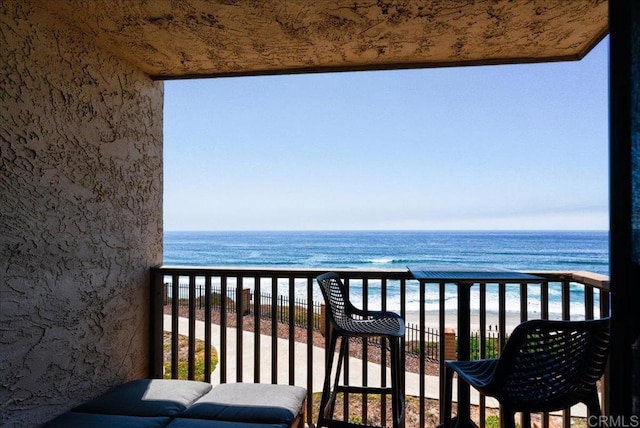 190 Del Mar Shores Ter Unit 24, Solana Beach, CA 92075 - balcony featuring view of water and beach