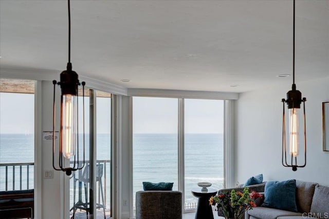 190 Del Mar Shores Ter Unit 24, Solana Beach, CA 92075 - living room featuring a water view