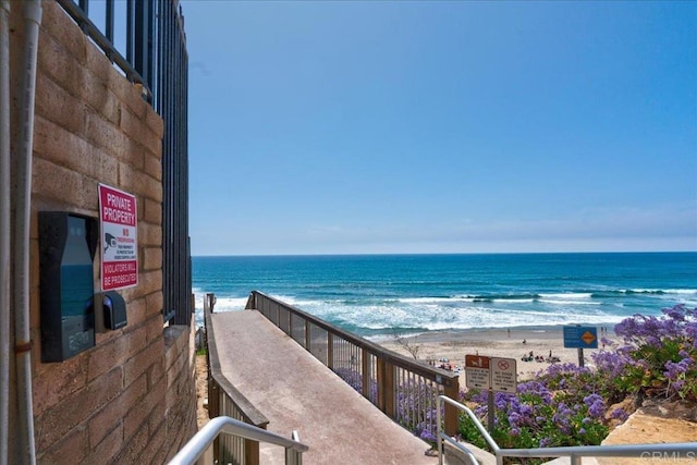 190 Del Mar Shores Ter Unit 24, Solana Beach, CA 92075 - water view featuring nearby beach