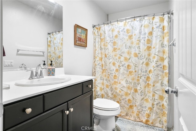 22124 Barrington Way, Saugus, CA 91350 - full bathroom featuring vanity, toilet, and curtained shower