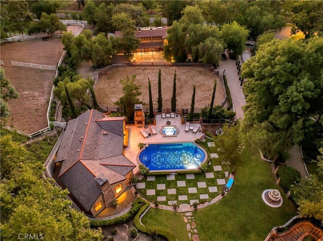 31742 Contijo Way, Coto De Caza, CA 92679 - aerial view of property and surrounding area featuring a pool area