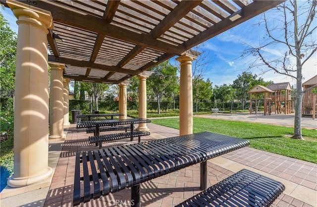 84 Plum Feather, Irvine, CA 92620 - view of patio / terrace featuring a pergola