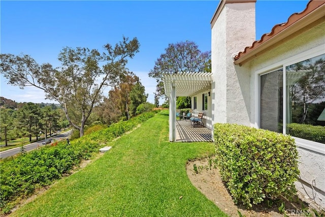 28052 Espinoza, Mission Viejo, CA 92692 - view of green lawn featuring a pergola and a patio