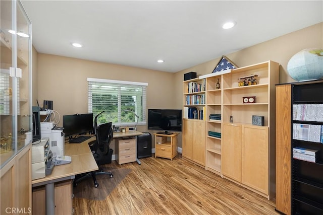 28052 Espinoza, Mission Viejo, CA 92692 - office with light wood-style floors and recessed lighting
