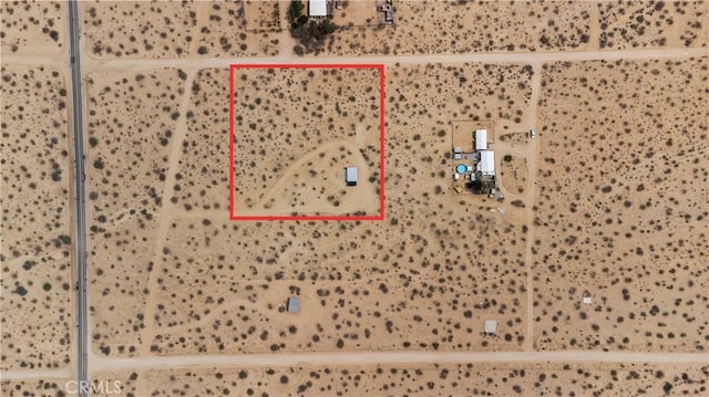 57628 Pine St, Landers, CA 92285 - map / location featuring property parcel outlined