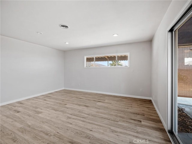 31611 157th St E, Llano, CA 93544 - spare room featuring light wood-style floors, baseboards, and recessed lighting