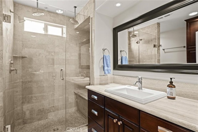1126 W 13th St Unit 1, San Pedro, CA 90731 - bathroom with vanity and a stall shower