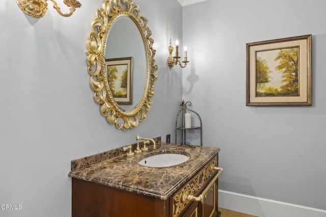 2112 Trentham Rd, Triunfo Pass-Point Mugu, CA 91361 - bathroom with vanity and baseboards
