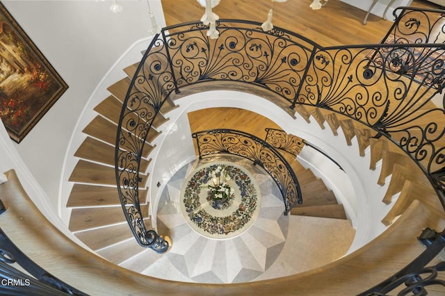 2112 Trentham Rd, Triunfo Pass-Point Mugu, CA 91361 - stairway featuring a towering ceiling