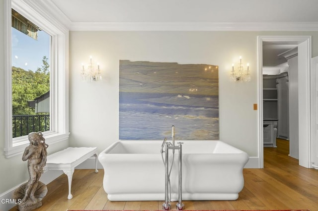 2112 Trentham Rd, Triunfo Pass-Point Mugu, CA 91361 - sitting room with healthy amount of natural light, wood finished floors, and crown molding