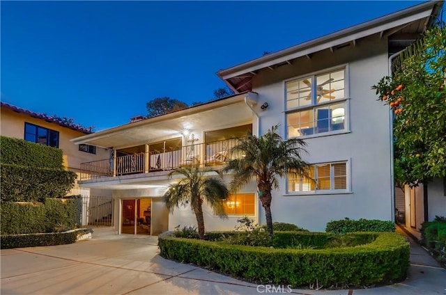 6604 Via Siena, Rancho Palos Verdes, CA 90275 - view of front of house with a balcony and stucco siding
