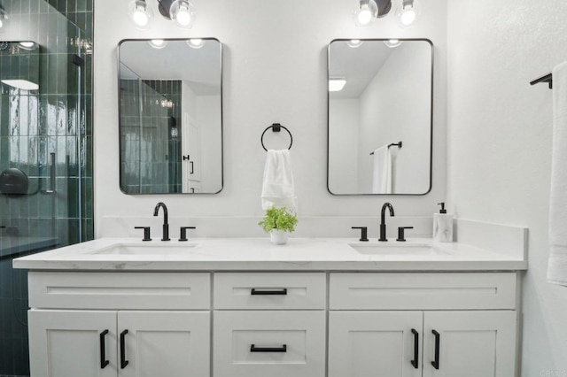3243 Carolyn Cir, Oceanside, CA 92054 - bathroom featuring double vanity and tiled shower