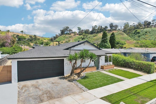 3243 Carolyn Cir, Oceanside, CA 92054 - single story home featuring driveway, an attached garage, a front yard, and roof with shingles