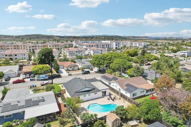 3243 Carolyn Cir, Oceanside, CA 92054 - aerial view of residential area with a pool and a mountainous background
