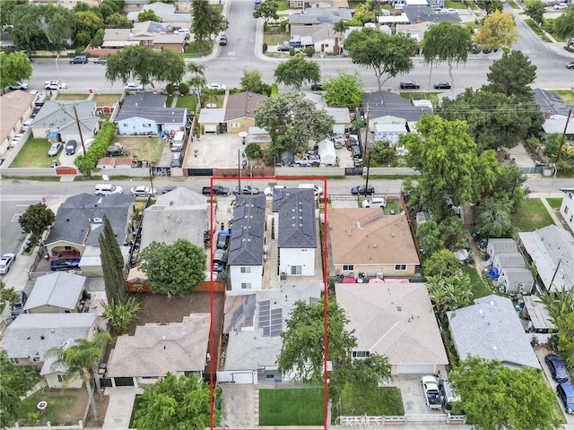 436 E Truslow Ave, Fullerton, CA 92832 - aerial view of residential area featuring property boundaries highlighted