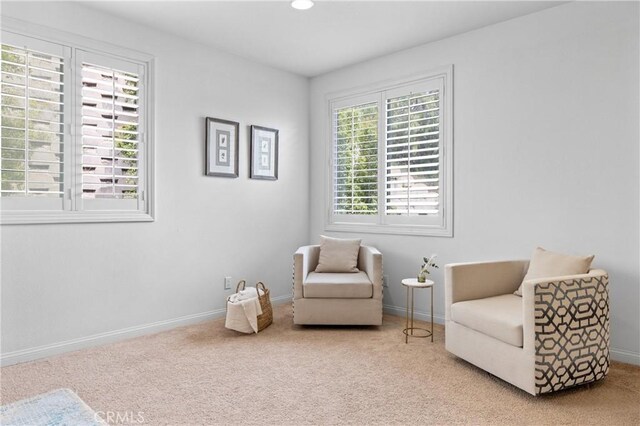 2421 N Feather Hill Dr, Orange, CA 92867 - living area with carpet floors, baseboards, and recessed lighting