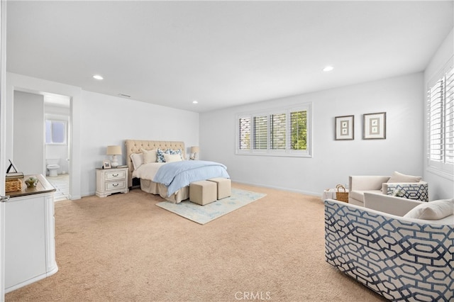 2421 N Feather Hill Dr, Orange, CA 92867 - bedroom with carpet, recessed lighting, ensuite bathroom, and baseboards