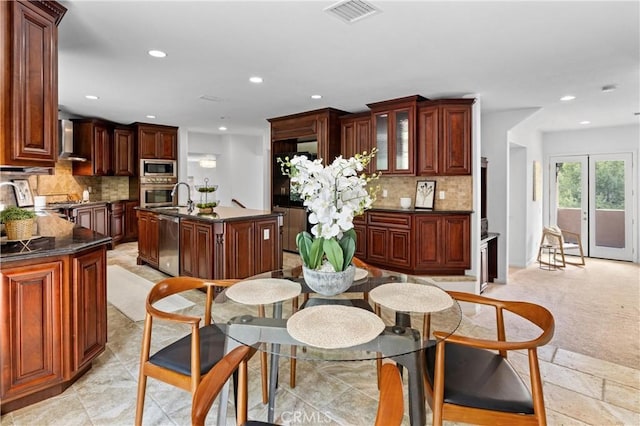 2421 N Feather Hill Dr, Orange, CA 92867 - dining space featuring recessed lighting
