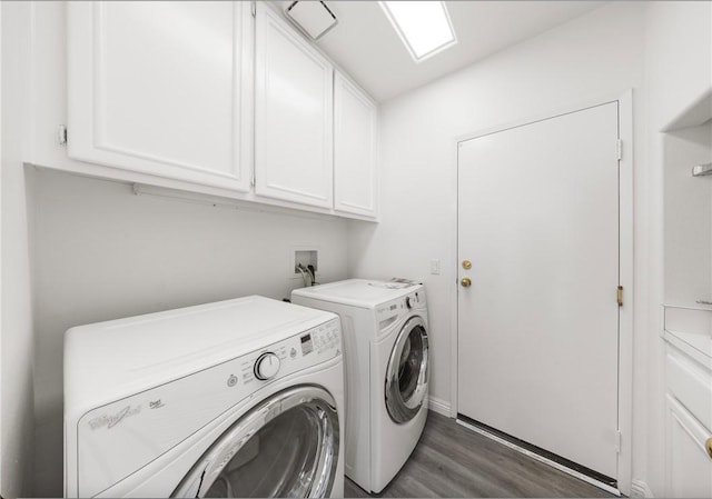 2517 Tequestra, Tustin, CA 92782 - laundry area featuring cabinet space, washing machine and dryer, and wood finished floors