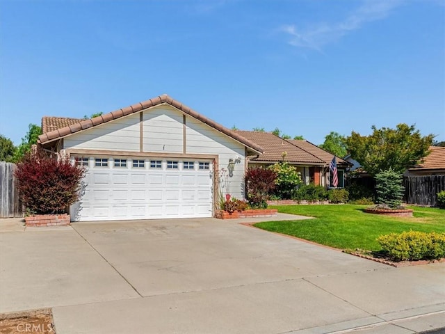5435 Del Norte Way, Santa Maria, CA 93455 - single story home with a tiled roof, an attached garage, and concrete driveway