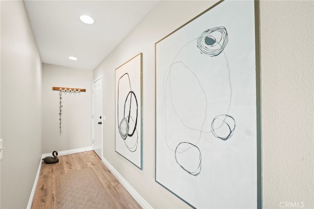 24311 Canyon Lake Dr N Unit 12, Canyon Lake, CA 92587 - entryway featuring light wood-type flooring, baseboards, and recessed lighting
