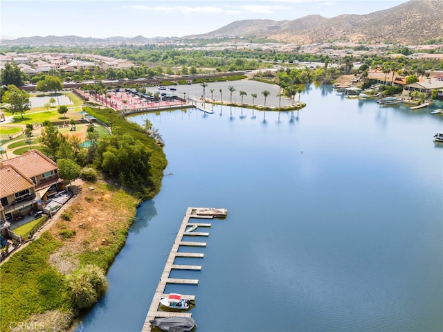 24311 Canyon Lake Dr N Unit 12, Canyon Lake, CA 92587 - aerial view of residential area with a water and mountain view