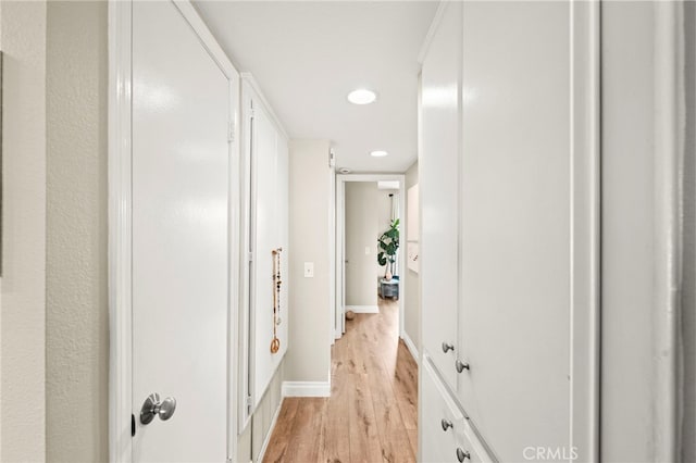 24311 Canyon Lake Dr N Unit 12, Canyon Lake, CA 92587 - corridor featuring light wood finished floors, recessed lighting, and baseboards