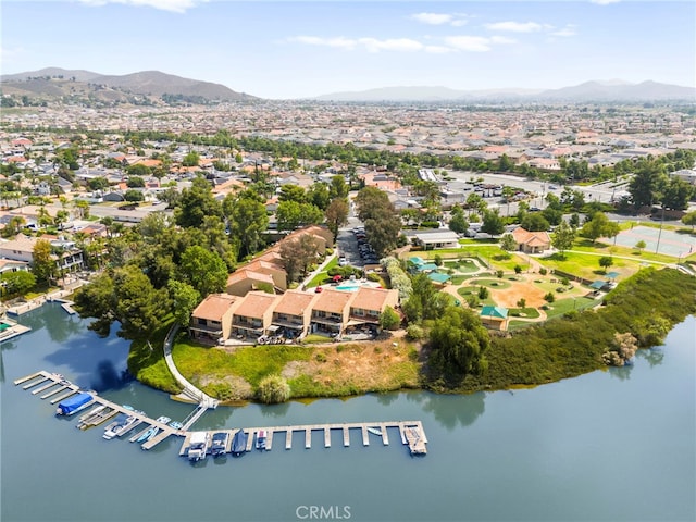 24311 Canyon Lake Dr N Unit 12, Canyon Lake, CA 92587 - aerial perspective of suburban area with a water and mountain view