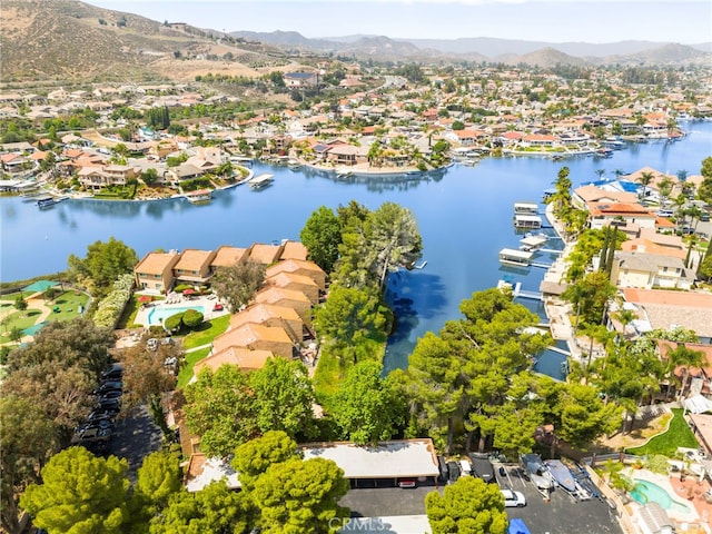 24311 Canyon Lake Dr N Unit 12, Canyon Lake, CA 92587 - aerial view of residential area featuring a water and mountain view