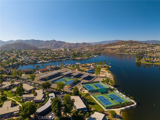 24311 Canyon Lake Dr N Unit 12, Canyon Lake, CA 92587 - aerial perspective of suburban area with a water and mountain view