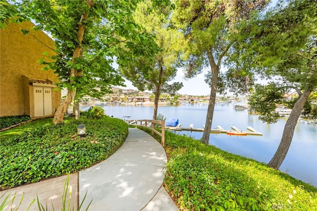 24311 Canyon Lake Dr N Unit 12, Canyon Lake, CA 92587 - view of home's community with a water view and a dock
