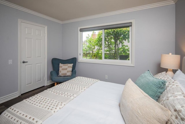 16182 Selva Dr, San Diego, CA 92128 - bedroom with wood finished floors, baseboards, and ornamental molding
