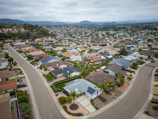16182 Selva Dr, San Diego, CA 92128 - aerial view of property and surrounding area featuring mountains and nearby suburban area