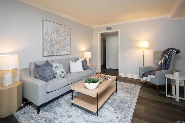 16182 Selva Dr, San Diego, CA 92128 - living room with wood finished floors, crown molding, and baseboards