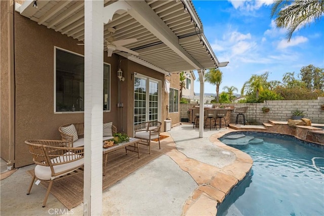 25605 Wordsworth Ln, Stevenson Ranch, CA 91381 - view of swimming pool featuring a patio and outdoor lounge area