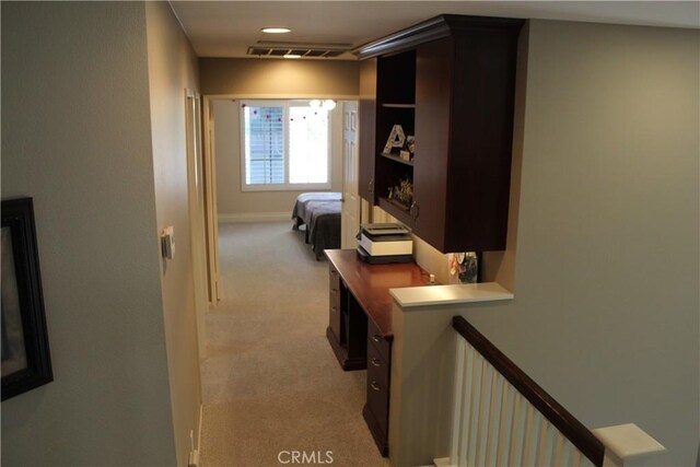 1338 Coral Gables Cir, Corona, CA 92881 - corridor with light carpet and baseboards