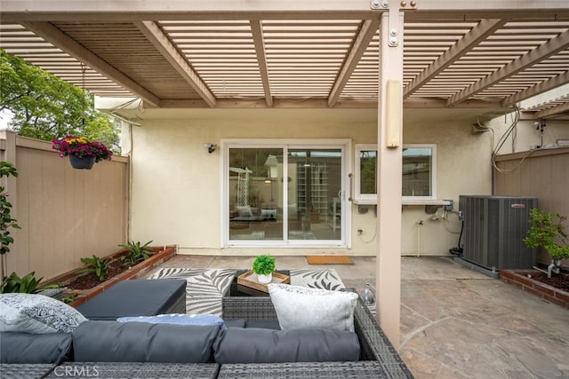 4057 Via Encinas, Cypress, CA 90630 - view of patio / terrace with an outdoor hangout area and a pergola