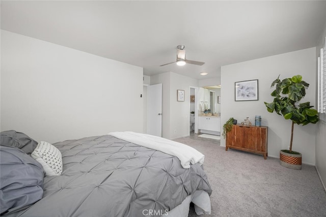 4057 Via Encinas, Cypress, CA 90630 - bedroom featuring light colored carpet and a ceiling fan