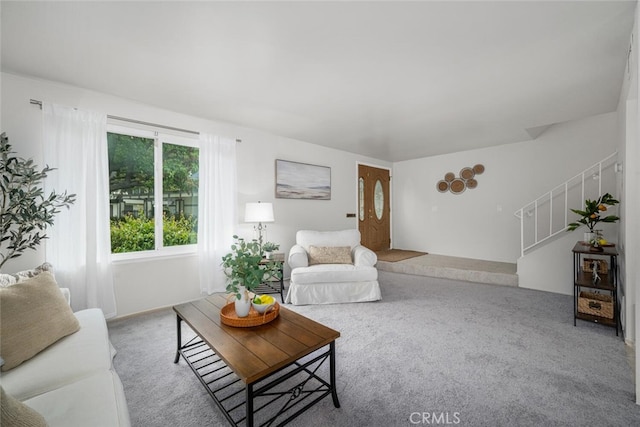 4057 Via Encinas, Cypress, CA 90630 - carpeted living area with stairs