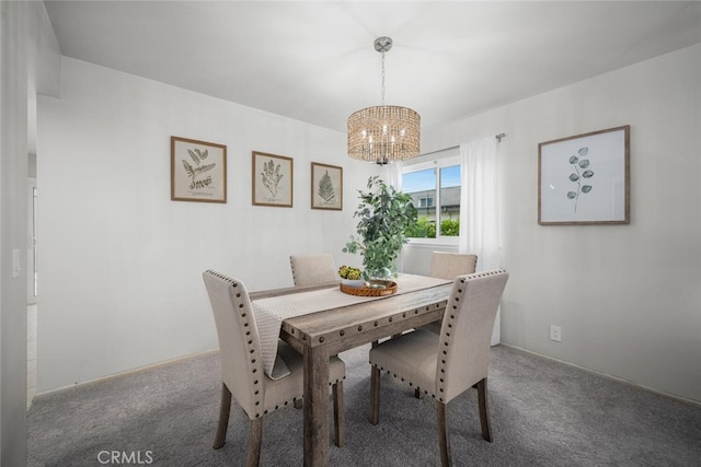 4057 Via Encinas, Cypress, CA 90630 - dining room featuring a chandelier and carpet flooring