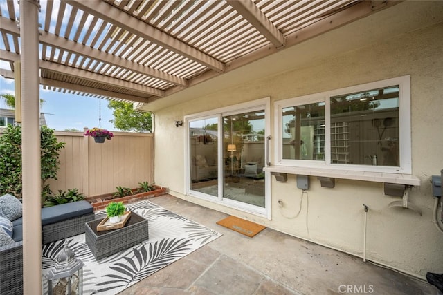 4057 Via Encinas, Cypress, CA 90630 - view of patio / terrace featuring a pergola and an outdoor living space