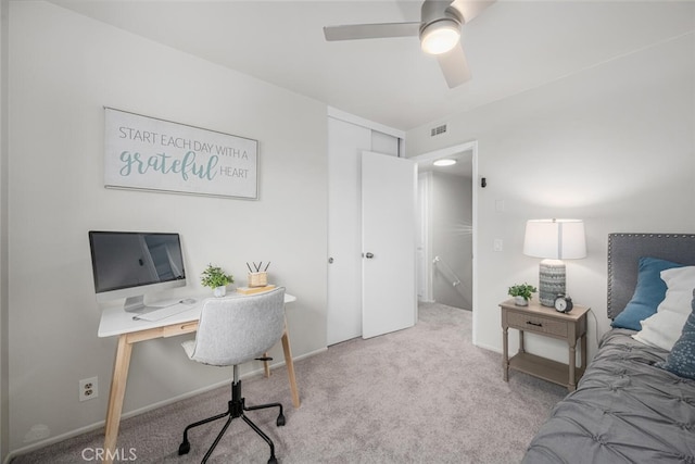 4057 Via Encinas, Cypress, CA 90630 - carpeted office with ceiling fan and baseboards