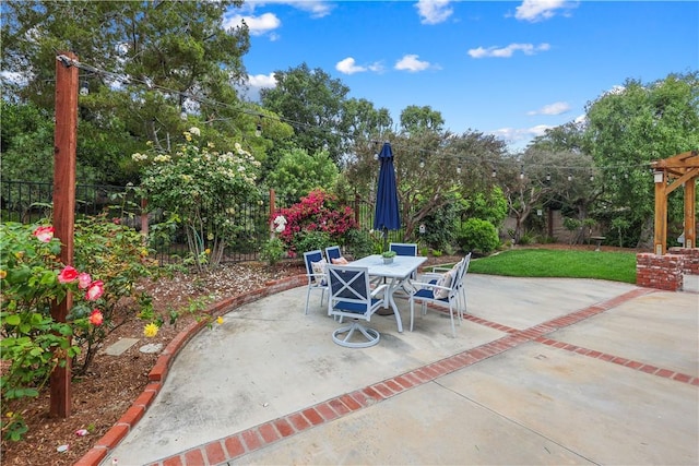 1641 Via Tulipan, San Clemente, CA 92673 - fenced backyard with a patio, outdoor dining area, and view of wooded area