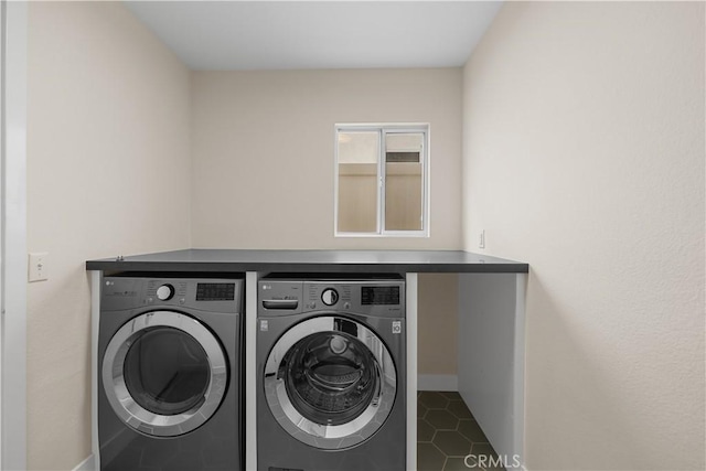 1641 Via Tulipan, San Clemente, CA 92673 - laundry area with washing machine and dryer and tile patterned floors
