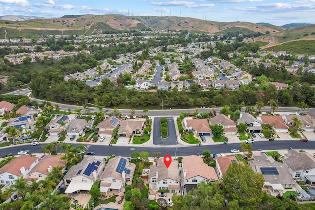 1641 Via Tulipan, San Clemente, CA 92673 - aerial overview of property's location featuring a mountain backdrop and nearby suburban area