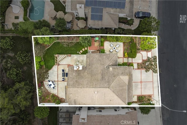 1641 Via Tulipan, San Clemente, CA 92673 - aerial view of property and surrounding area featuring property parcel outlined