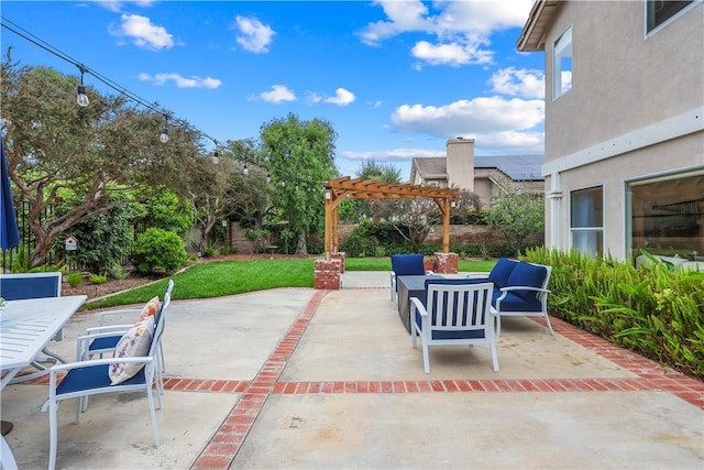 1641 Via Tulipan, San Clemente, CA 92673 - view of patio / terrace with a pergola, an outdoor hangout area, and outdoor dining space