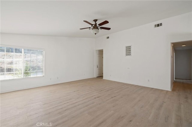 29582 Toomas Cir, Menifee, CA 92587 - unfurnished room with ceiling fan, light wood-style flooring, and baseboards