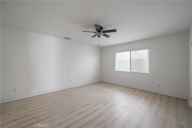 29582 Toomas Cir, Menifee, CA 92587 - unfurnished room featuring ceiling fan, light wood-type flooring, and baseboards